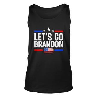 Lets Go Brandon Distress Usa Flag Fjb Chant Tshirt Unisex Tank Top - Monsterry DE