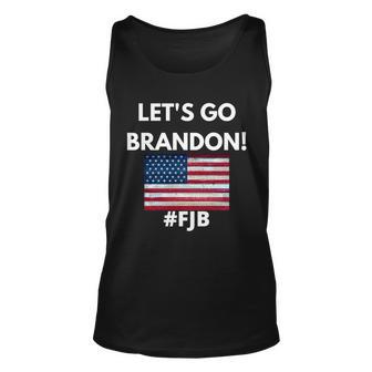 Lets Go Brandon Fjb American Flag Unisex Tank Top - Monsterry UK