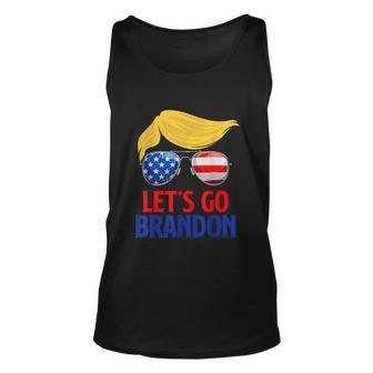 Lets Go Brandon Lets Go Brandon Trump America Flag Unisex Tank Top - Thegiftio UK