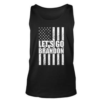 Lets Go Brandon Vintage American Flag Tshirt Unisex Tank Top - Monsterry