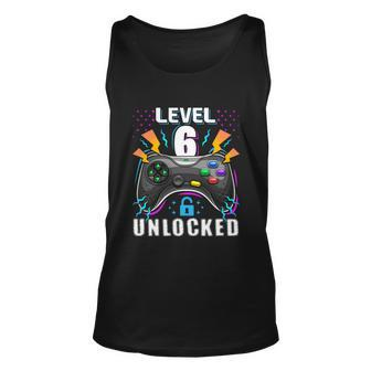 Level 6 Unlocked Video Game Gift 6Th Birthday Gamer Gift Boys Gift Unisex Tank Top - Monsterry
