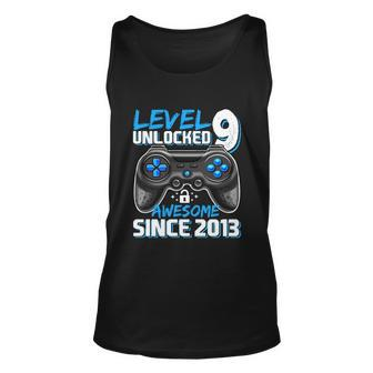 Level 9 Unlocked Awesome 2013 Video Game 9Th Birthday Gift Unisex Tank Top - Monsterry
