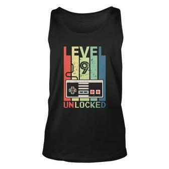 Level 9 Unlocked Shirt Video Gamer 9Th Birthday Gifts Unisex Tank Top - Monsterry