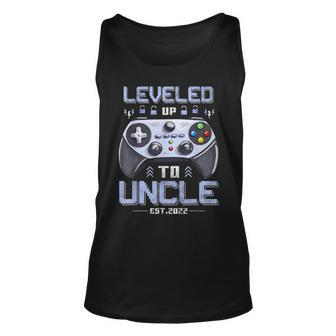 Leveled Up To Uncle Est 2022 Video Gamer Promoted To Uncle Men Women Tank Top Graphic Print Unisex - Thegiftio UK