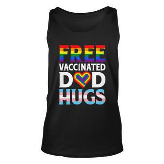 Lgbt Flag Proud Dad Free Dad Hugs Gay Lesbian Pride Rainbow Gift Unisex Tank Top - Monsterry