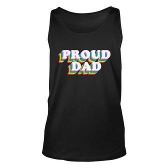 Lgbt Proud Dad Fathers Day Gift Unisex Tank Top - Monsterry