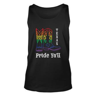 Lgbt Texas Human Gay Pride Month Transgender Rainbow Lesbian Unisex Tank Top - Monsterry