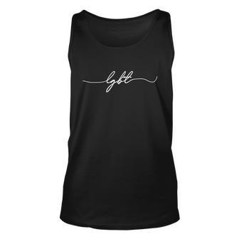 Lgbtgiftq Pride Line Art Script Minimalist Proud Ally Gift Graphic Design Printed Casual Daily Basic Unisex Tank Top - Thegiftio UK