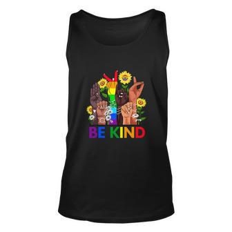 Lgbtq Gay Pride Month Be Kind Sign Language Hand Graphic Design Printed Casual Daily Basic Unisex Tank Top - Thegiftio UK