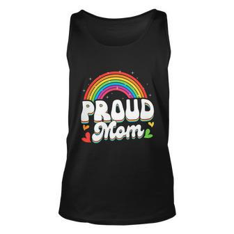 Lgbtq Rainbow Proud Mom Mothers Day Gay Lesbian Lgbt Cool Gift Unisex Tank Top - Monsterry