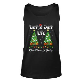 Lights Xmas Tree Lets Get Lit Christmas In July Gift Unisex Tank Top - Monsterry AU