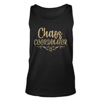 Limited Chaos Coordinator Gold Script Unisex Tank Top - Monsterry DE