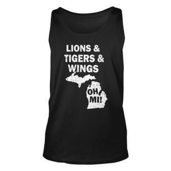 Lions Tigers Wings Oh Mi Vintage T-Shirt Graphic Design Printed Casual Daily Basic Unisex Tank Top - Thegiftio UK