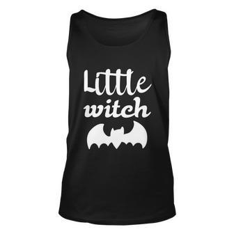 Little Witch Bat Funny Halloween Quote Unisex Tank Top - Monsterry AU