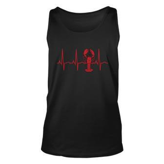 Lobster Funny Gift Lobster Heartbeat Hooded Gift Gift Unisex Tank Top - Monsterry
