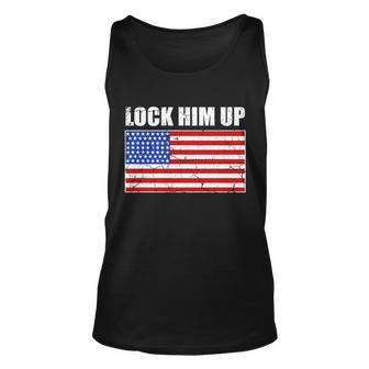 Lock Him Up Resist Usa Flag Anti Trump Tshirt Unisex Tank Top - Monsterry DE