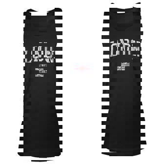 London England Vintage Sports Design British Flag Men Women Tank Top Graphic Print Unisex - Thegiftio UK