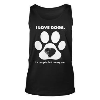 Love Dogs Hate People Tshirt Unisex Tank Top - Monsterry AU