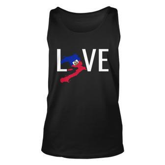 Love Haiti Pride Haitian Flag Day Ayiti Map Coat Of Arms Gift Graphic Design Printed Casual Daily Basic Unisex Tank Top - Thegiftio UK