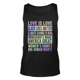 Love Is Love Black Lives Matter Tshirt Unisex Tank Top - Monsterry