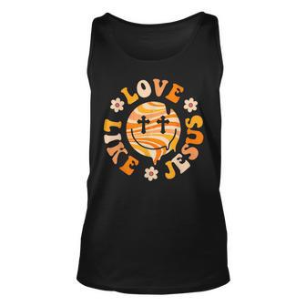 Love Like Jesus Christian God Lover Funny Words On Back V2 Unisex Tank Top - Thegiftio UK