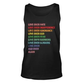 Love Over Hate Love Over Indifference Tshirt Unisex Tank Top - Monsterry