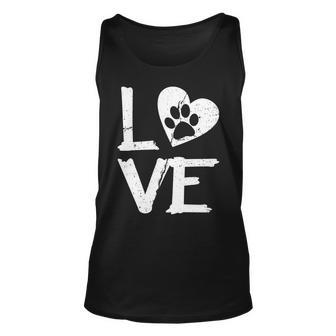 Love Paw In Heart Tshirt Unisex Tank Top - Monsterry