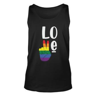 Love Peace Lgbt Gay Pride Lesbian Bisexual Ally Quote Unisex Tank Top - Monsterry