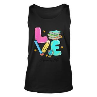 Love Teacher Life Graphic Plus Size Premium Shirt For Teacher Unisex Tank Top - Monsterry DE