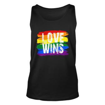 Love Wins Lgbtq Pride Flag Unisex Tank Top - Monsterry DE