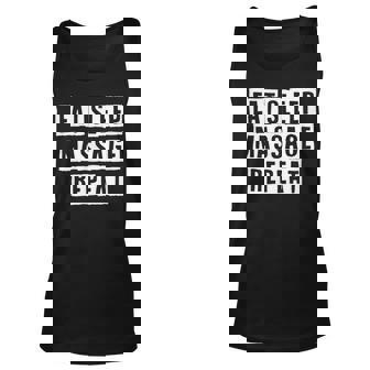 Lovely Funny Cool Sarcastic Eat Sleep Massage Repeat Unisex Tank Top - Thegiftio UK