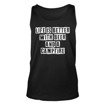 Lovely Funny Cool Sarcastic Life Is Better With Beer And A Unisex Tank Top - Thegiftio UK
