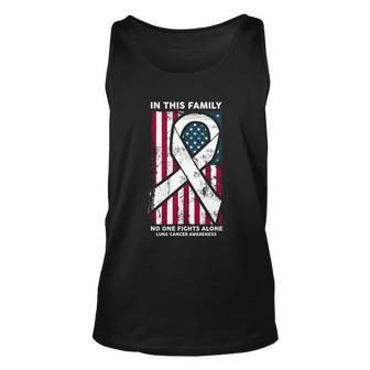 Lung Cancer Awareness Gift This Family No One Fights Alone Gift Unisex Tank Top - Monsterry DE