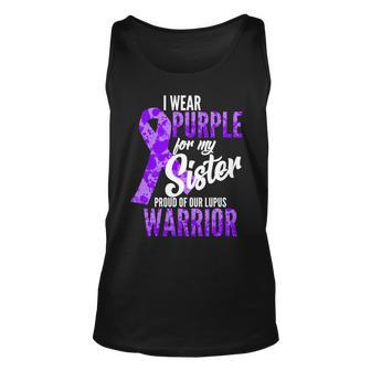 Lupus Warrior Wear Purple For My Sister Unisex Tank Top - Monsterry