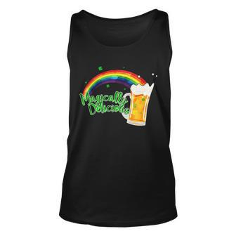 Magically Delicious Rainbow Beer St Patricks Day Unisex Tank Top - Thegiftio UK