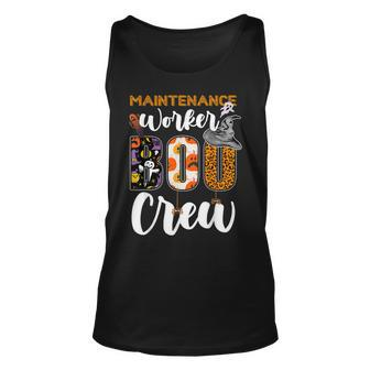 Maintenance Worker Boo Crew Ghost Funny Halloween Matching Unisex Tank Top - Seseable