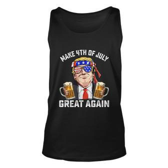 Make 4Th Of July Great Again Trump Ing Beer Patriotic Cute Gift Unisex Tank Top - Monsterry UK