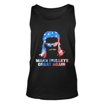 Make Mullets Great Again Funny 2020 Election American Flag Meaningful Gift Unisex Tank Top - Monsterry UK