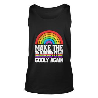 Make The Rainbow Godly Again Lgbt Funny Flag Gay Pride Unisex Tank Top - Thegiftio UK