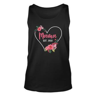 Mama Est 2022 Mom To Be Pregnancy Announcement Unisex Tank Top | Mazezy
