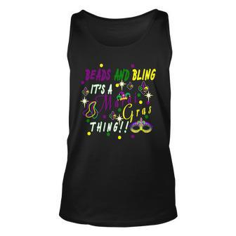 Mardi Gras Beads And Bling Celebration Unisex Tank Top - Monsterry AU