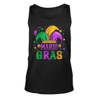 Mardi Gras T Mardi Gras 2022 Beads Mask Feathers V2 Men Women Tank Top Graphic Print Unisex - Thegiftio UK