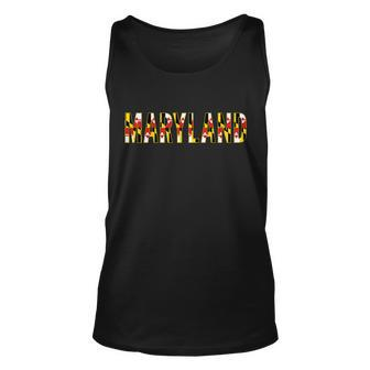 Maryland Word Flag Tshirt Unisex Tank Top - Monsterry