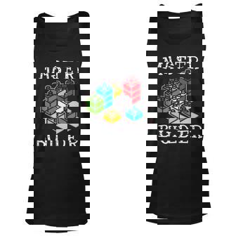 Master Builder Building Blocks Brick Builders Toys V2 Unisex Tank Top - Thegiftio