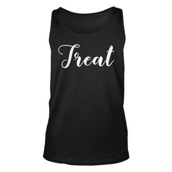Matching Set Trick Or Treat Couples Costume Halloween Unisex Tank Top - Seseable