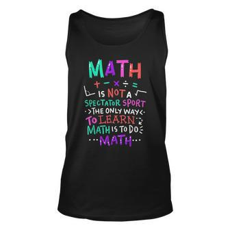 Math Teacher Mathematical Symbol Cute Gift Unisex Tank Top - Thegiftio UK