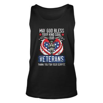 May God Bless Your Kind Soul Our Veterans Memorial Day Great Gift Unisex Tank Top - Monsterry CA