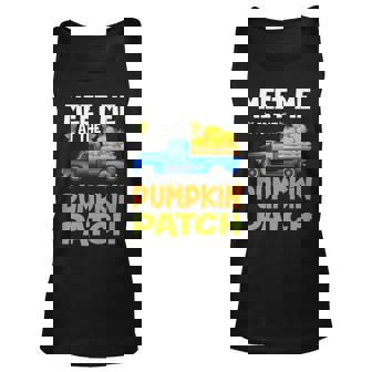Meet Me At The Pumpkin Patch Halloween Thanksgiving Truck Men Women Tank Top Graphic Print Unisex - Thegiftio UK