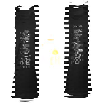 Meh Cat Black Funny For Women Funny Halloween Unisex Tank Top | Seseable CA