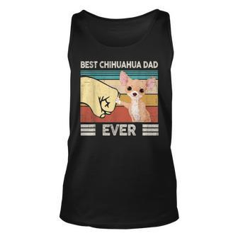 Mens Best Chihuahua Dad Ever Retro Vintage Dad Fathers Day Gifts Men Women Tank Top Graphic Print Unisex - Thegiftio UK